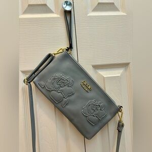 nicole by Nicole Miller blue convertible purse (wristlet or crossbody options)